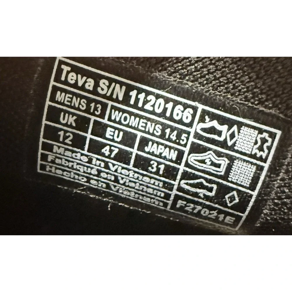 Teva Mens Size 13 Revive '94 Black Mid Hiking Boots Shoes Outdoor Trek